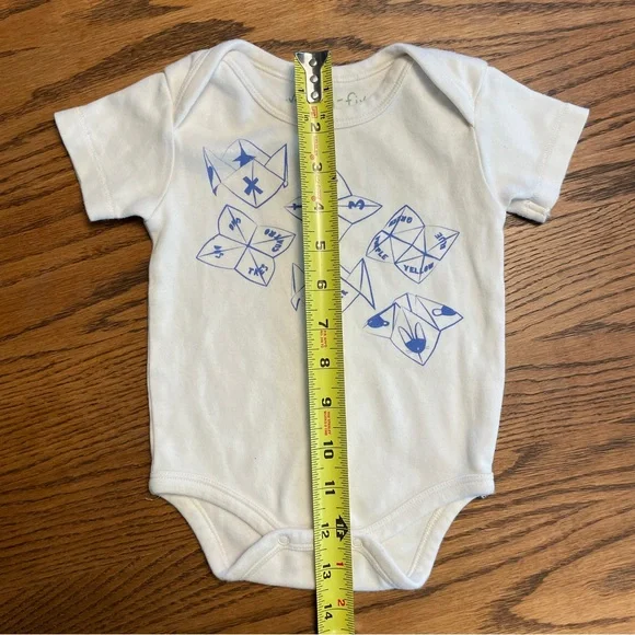 Eleventy Five Ivory Bodysuit with Blue Design size 6-12 mo - Picture 6 of 7